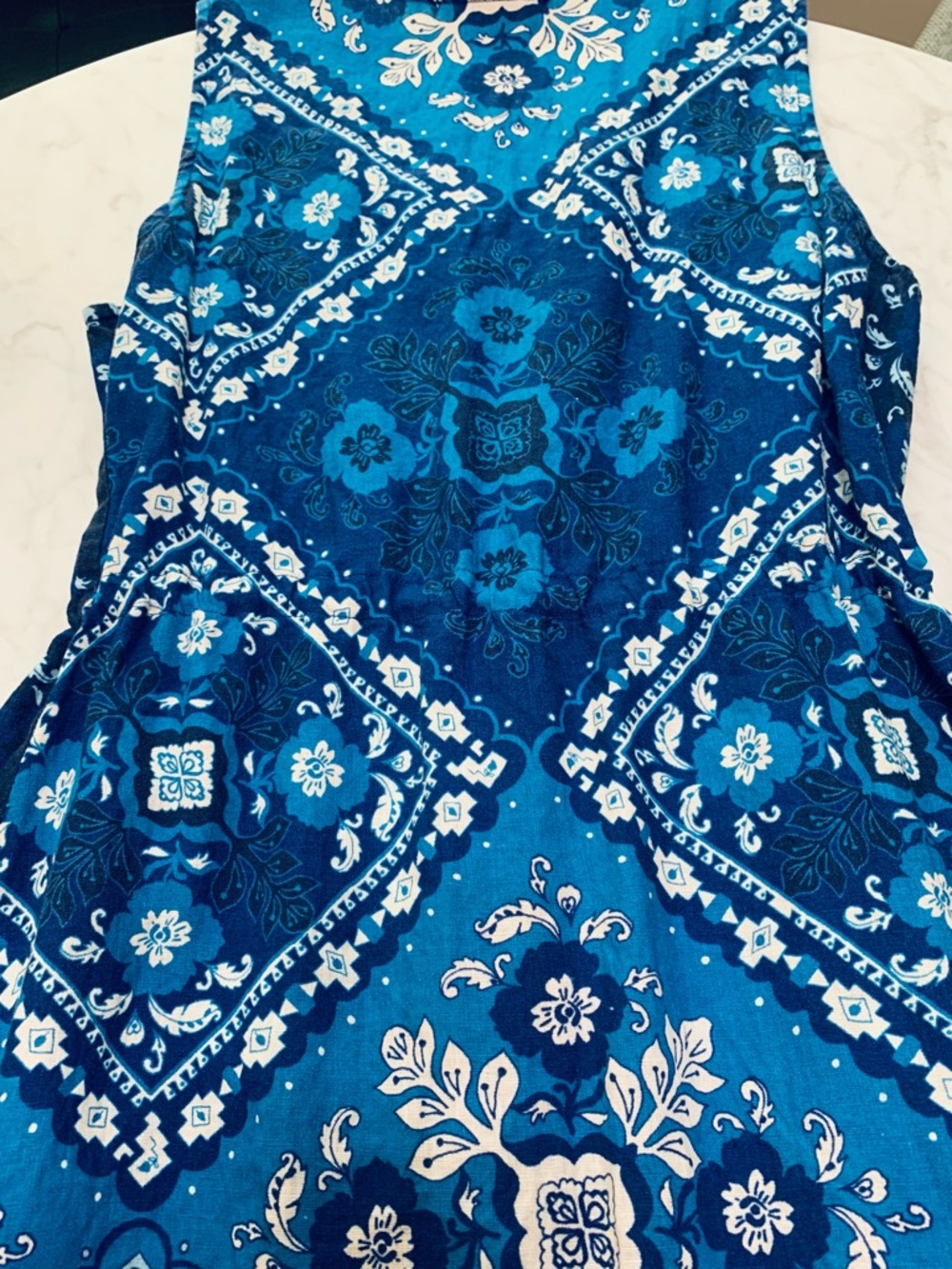 Johnny Was Drawstring Linen Tank Dress Midi Size S - Picture 5 of 11